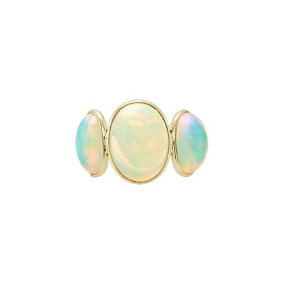 Lot 1215 - Gold and Opal Ring