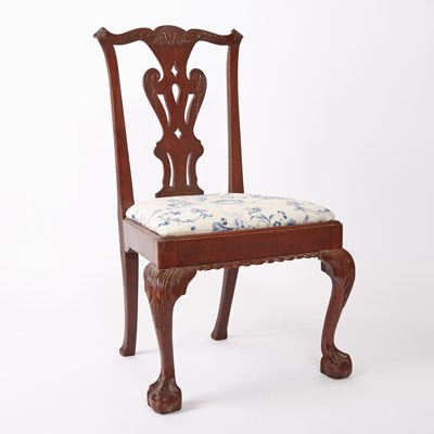 Lot 365 - Chippendale Mahogany Side Chair