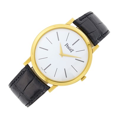 Lot 1031 - Piaget Gentleman's Gold 'Altiplano' Wristwatch, Ref. P10175