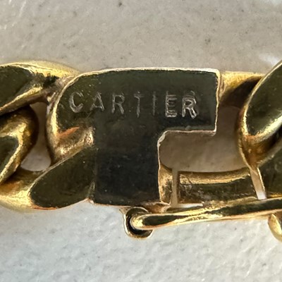 Lot 83 - Cartier Long Two-Color Gold Curb Link Chain Necklace