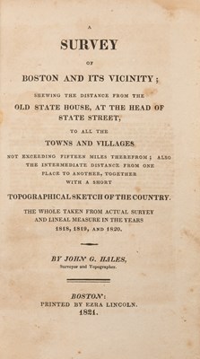 Lot 73 - An early nineteenth-century guide to Boston, with distances between towns and landmarks