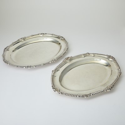 Lot 146 - Two George III Sterling Silver Platters Including the Duke of Hamilton Russian Ambassadorial Service