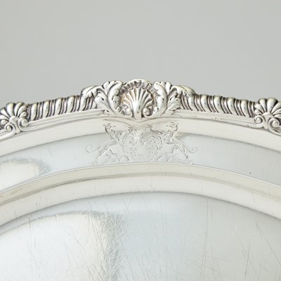 Lot 146 - Two George III Sterling Silver Platters Including the Duke of Hamilton Russian Ambassadorial Service