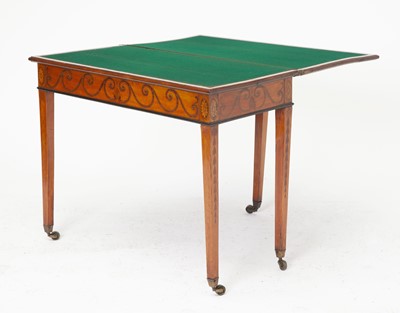 Lot 152 - George III Satinwood and Marquetry Games Table