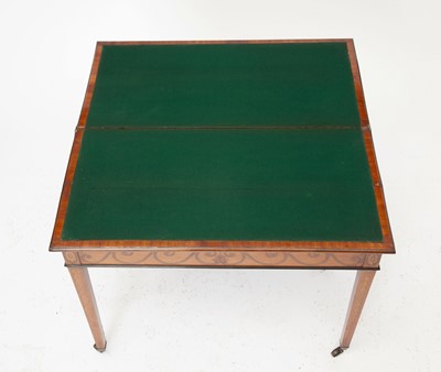 Lot 152 - George III Satinwood and Marquetry Games Table