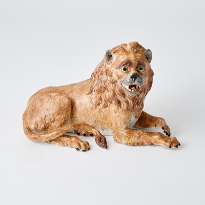 Lot 438 - Meissen Porcelain Figure of a Lion