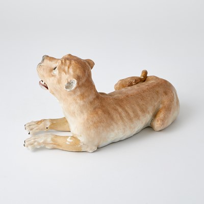 Lot 439 - Meissen Porcelain Figure of a Lioness
