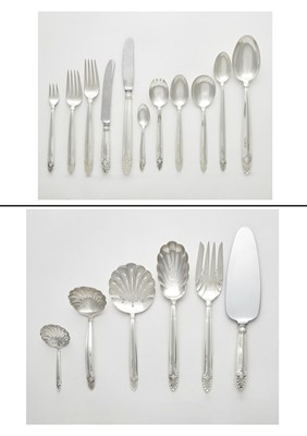 Lot 221 - International Silver Co. Sterling Silver "Empress" Pattern Flatware Service