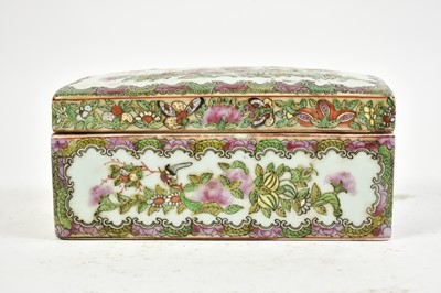Lot 24 - Chinese Export Famille Rose Porcelain Box