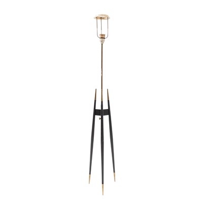 Lot 173 - Svend Aage Holm Sørensen Mid-Century Design Brass and Black Enameled Steel Floor Lamp
