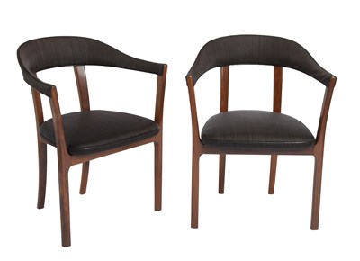 Lot 790 - Pair of Ole Wanscher Upholstered Rosewood Model J2833 Armchairs