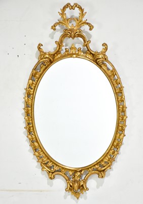 Lot 40 - George III Style Oval Gilt Framed Mirror