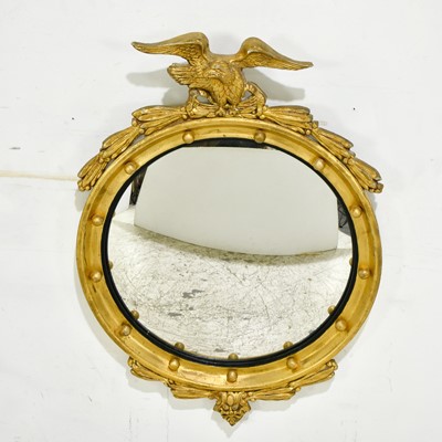 Lot 41 - American Gilt Framed Convex Mirror