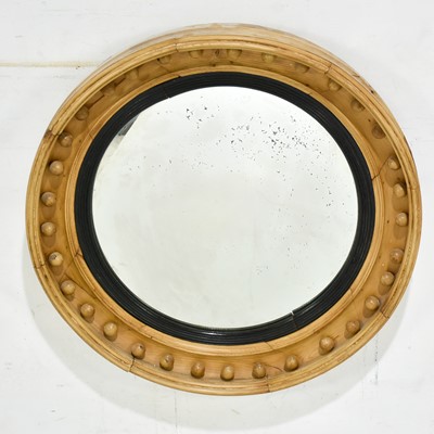 Lot 42 - American Pine Framed Convex Mirror