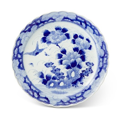 Lot 105 - A Japanese Blue and White Porcelain Charger