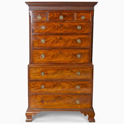 Lot 712 - George III Mahogany Chest on Chest