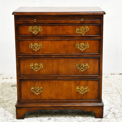 Lot 50 - George II Style Stained Wood Bachelor's Chest of Drawers