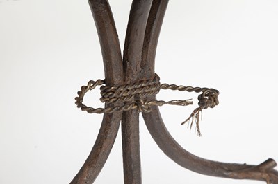 Lot 835 - Carl Gillberg Style Iron and Marble Branch Form Console