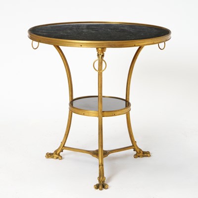 Lot 291 - Directoire Style Gilt-Metal Mounted Marble Top Gueridon