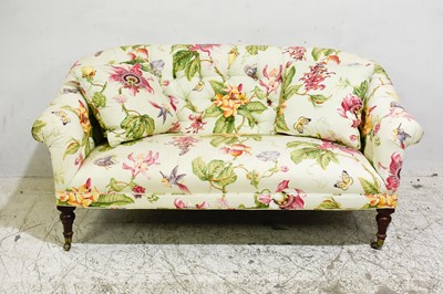 Lot 60 - Floral Tufted Upholstered Settee
