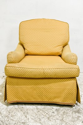 Lot 62 - Modern Silk Upholstered Lounge Chair