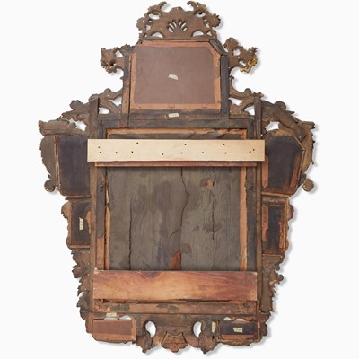 Lot 635 - Italian Giltwood and Etched-Glass Large Mirror