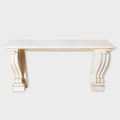 Lot 273 - Neoclassical Style White Marble Console Table