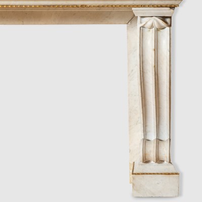 Lot 253 - Neoclassical Style White Marble Console Table