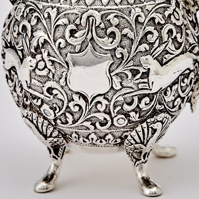 Lot 175 - Indian Silver Cream and Sugar Set