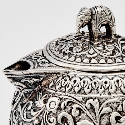 Lot 175 - Indian Silver Cream and Sugar Set