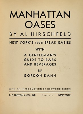 Lot 556 - Hirschfeld's rare book on speakeasys