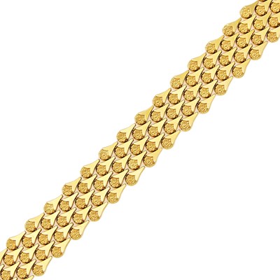 Lot 1210 - Gold Link Bracelet