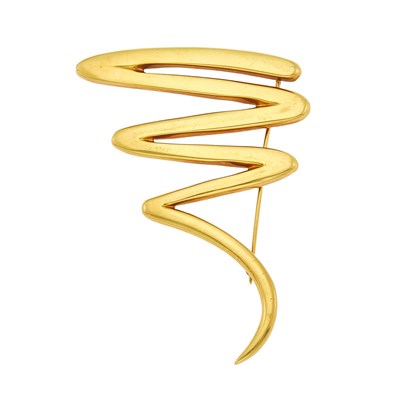 Lot 1001 - Tiffany & Co., Paloma Picasso Gold 'Scribble' Brooch