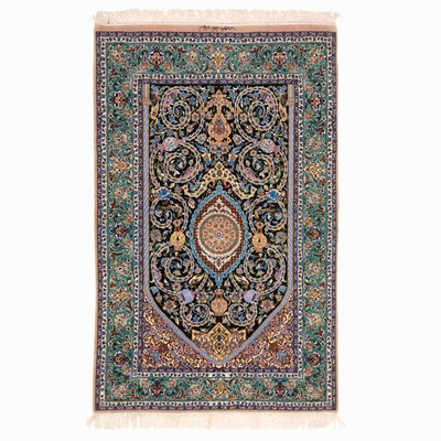 Lot 769 - Silk Warp Isfahan Prayer Rug