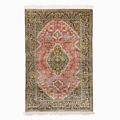 Lot 378 - Qum Silk Rug