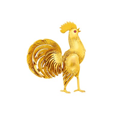 Lot 2253 - Gold Rooster Pin