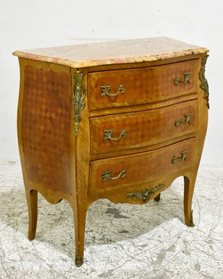 Lot 73 - Transitional Louis XV/XVI Style Parquetry Commode