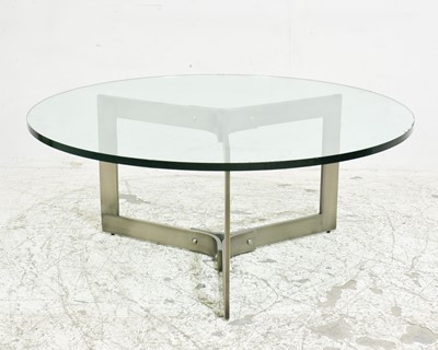 Lot 75 - Modern Glass & Metal Low Table