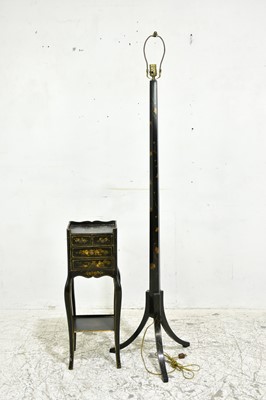 Lot 93 - Chinoiserie Painted Floor Lamp