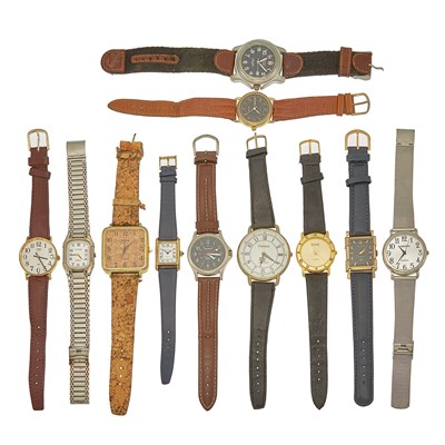 Lot 2299 - Group of Metal and Gold-Filled Wristwatches and Watch Straps