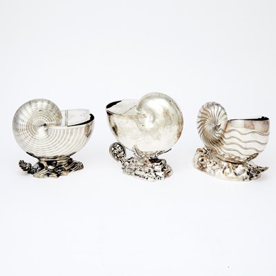 Lot 268 - Three Victorian Silver Plated Shell-Form Spoon Warmers