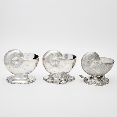 Lot 260 - Three Victorian Silver Plated Shell-Form Spoon Warmers