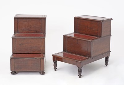 Lot 186 - Two Victorian Mahogany Bed Steps