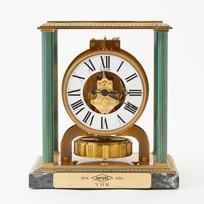 Lot 307 - Jaeger-LeCoultre Brass and Marble Atmos Clock