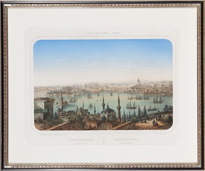 Lot 555 - A color-printed panorama of mid-nineteenth-century Constantinople