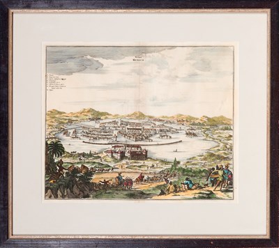 Lot 554 - A fine 17th century view of Mexico City