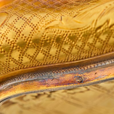 Lot 236 - Jeweled Gold and Guilloché Enamel Imperial Presentation Snuff Box