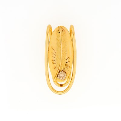 Lot 2255 - Gold and Diamond Money Clip