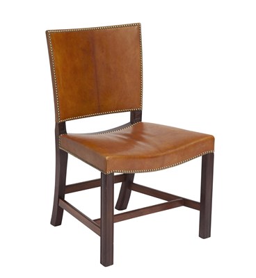 Lot 796 - Kaare Klint Leather Upholstered Mahogany Model 3758 “Barcelona” Side Chair