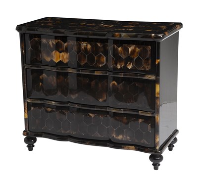 Lot 844 - Horn Clad Chest of Drawers